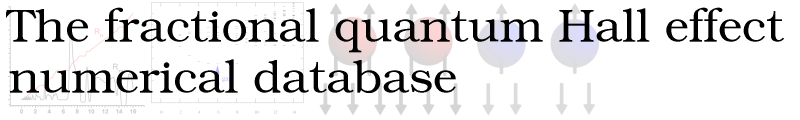 FQHE numerical database
